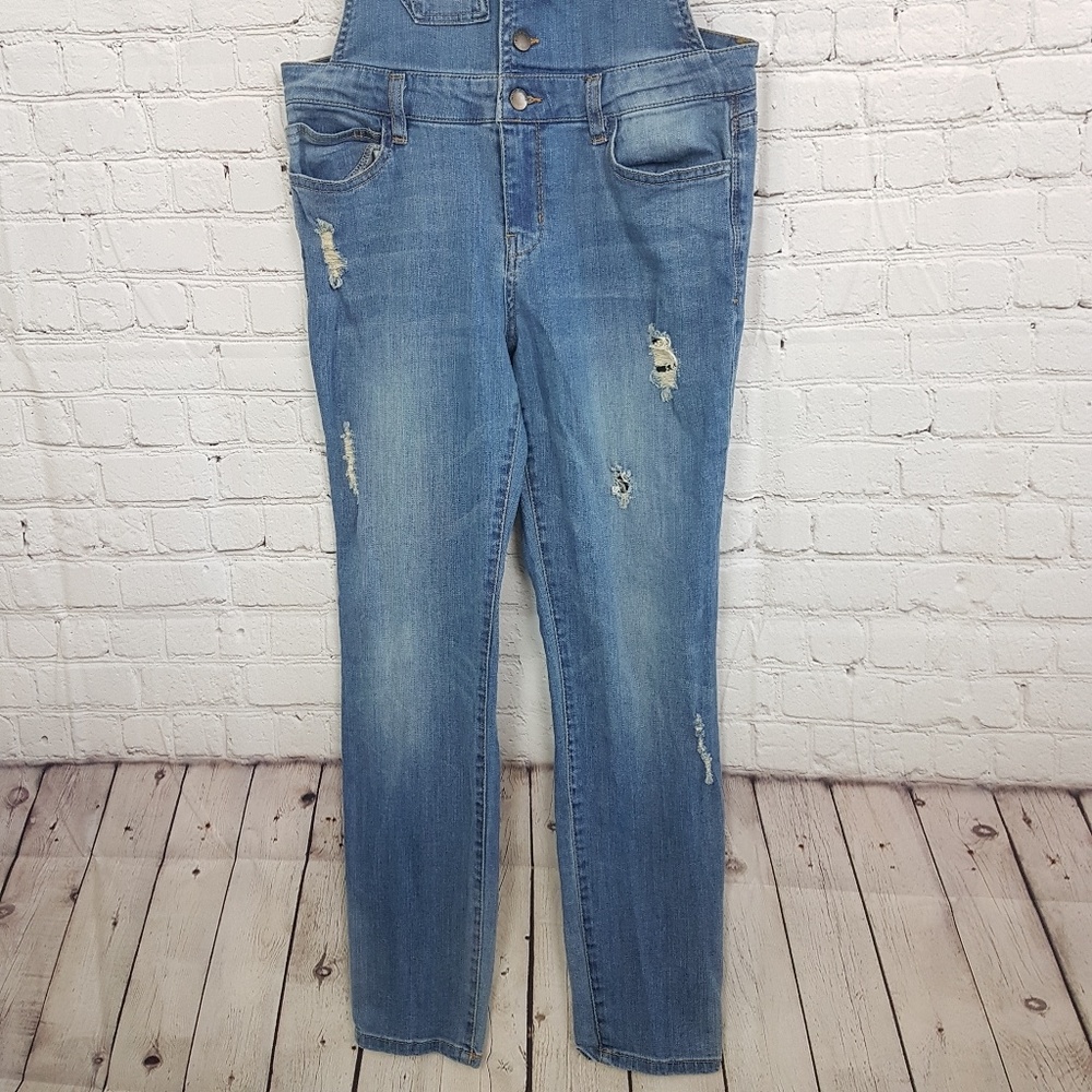 Distressed Denim Overall - Picture 5 of 8